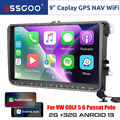 Für VW Golf 5 6 Touran Passat B6 B7 9" Android 13 Carplay Autoradio 32GB GPS MIK