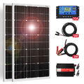 100W 200W 400W Solarmodul Solarpanel 12V 24V Wechselrichter Solaranlage für Haus