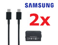 2x USB C Ladekabel Schnellladekabel Original Samsung Ladekabel Typ C zu C Kabel