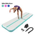 3m Air Turnmatte Track Tumbling Matte Aufblasbar Gymnastikmatte + Elektropumpe