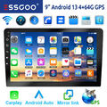 9 Zoll 2 DIN Android 13 4+64GB Carplay Autoradio GPS Navi RDS Bluetooth WIFI USB