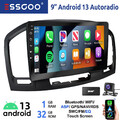 9" DAB Autoradio Android 13 Für Opel Insignia A G09 2008-2012 Navi Carplay WIFI
