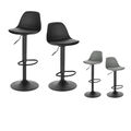 2er-Set PU Barhocker Tresenhocker 360° drehbar höhenverstellbar mit Rückenlehne