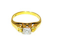 Brillant Ring Gr 56   Gold Bicolor 585 = 14 kt    zeitlos elegant