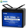 12V 100Ah LiFePO4 Lithium Batterie Akku 100A BMS Solarbatterie Solaranlage RV