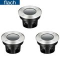 3x LED Bodeneinbaustrahler Edelstahl flach 230V 5W IP67 Garten Gehweg Terrassen