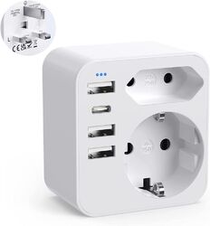 Reiseadapter DE auf USA UK GB England 3pin Steckdose Reisestecker Adapter Strom