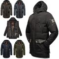 STONE HARBOUR warme Herren Winter Jacke Parka Outdoor Luxus Doppel Kapuze Tahaa
