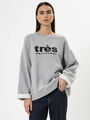 Herrlicher Damen Sweatshirt Pullover Christy Sweat Brushed Rundhals mit Print