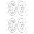 2X JURID BREMSSCHEIBEN HINTEN 276mm VOLL PASSEND FÜR HONDA CIVIC | 563128JC