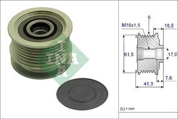 INA 535 0234 10 Generatorfreilauf für ALFA ROMEO,FIAT,OPEL,VAUXHALL