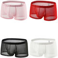 Herren Mesh Bulge Pouch Boxershorts Transparent Fischnetz Trunks Unterwäsche