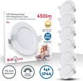 6x LED Bad Einbauspots Strahler Einbauleuchte ultraflach Deckenspots IP44 115mm