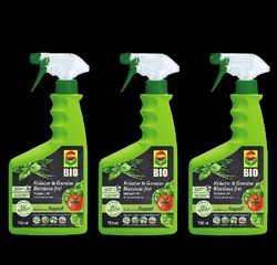 3 x Compo BIO KRÄUTER & GEMÜSE Blattlaus-frei Nativert AF 750 ml Insektizid