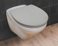 Wenko Bad WC Sitz Duroplast Absenkautomatik grau 45,5 x 39 x 4,3 cm