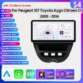 10.33" GPS Autoradio Für Toyota Aygo Citroen C1 Peugeot 107 Android 13.0 CarPlay