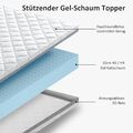 10CM Gel Kaltschaum Topper Matratzenauflage 90 100 120 140 160 180 200x200 H3/H4