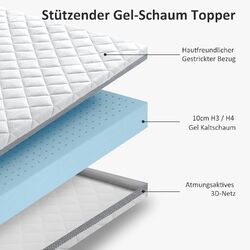 BedStory Topper Matratzenauflage 90x200 120x200 140x200 160x200 180x200 200x200