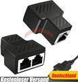 2x RJ45 Y Netzwerk Lan Verteiler Adapter 1zu2 Splitter Cat7 Ethernet Kabel DHL