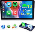 2+32G 9" Android 13 Double 2DIN Autoradio mit CarPlay GPS Navi WiFi BT Head Unit