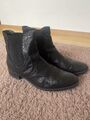 Stiefelette Damen Gr. 39, Schwarz, Echtleder, Chelsea Boot 