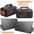 Powerstation LiFePO4 680Wh 600W / 1021Wh 1000W Solargenerator Mit Solarpanel