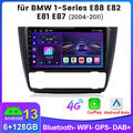 128GB Android13 Autoradio GPS SWC CarPlay Für BMW 1er E81 E82 E87 E88 2004-2011 