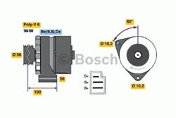 BOSCH Lichtmaschine Generator LiMa ohne Pfand für Fahrzeuge mit Klimaanlage