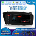 8.9" Android 14 128GB Autoradio Screen Carplay GPS Navi Für BMW 5 Series E60 E61