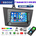 32G Android 13 Carplay Autoradio GPS Navi WIFI RDS Kam Für Seat Leon 1P1 2005-11