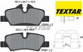 TEXTAR 2598001 Bremsbelagsatz für Scheibenbremse Bremsbelagsatz für Mini 