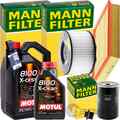 MANN INSPEKTIONSPAKET+6L MOTUL 5W-40 MOTORÖL passend für VW T4 BUS 2.4 d+2.5 TDI