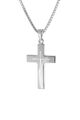 TRENDOR Schmuck Silber-Herrenkette mit Kreuz 83624