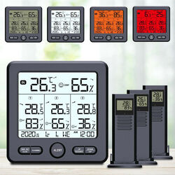 Digitale LCD Wetterstation Thermometer Hygrometer Mit 1/3 Innen Außen Sensor
