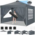 Pavillon 3x3m Pop Up Faltpavillon Partyzelt Wasserdicht Stabil mit Entlüftung DE