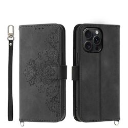 Handykette Hülle für iPhone 15 14 Pro Max 13 12 11 Leder Wallet Tasche Flip Case