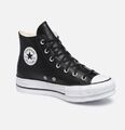 Converse Leather Chuck Taylor All Star Platform Unisex- (Schwarz/Weiß)