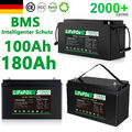 12V 100Ah 180Ah LiFePO4 Akku BMS Lithium Batterie für Wohnmobil Solarbatterie DE