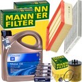 MANN INSPEKTIONSPAKET+5L ORIGINAL 5W30 ÖL passend für OPEL CORSA C COMBO 1.2+1.4