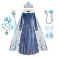 Eis und Schnee Romantik Elsa Mädchen Prinzessin Kleid Party Mode Party Cosplay