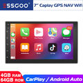 7" Apple Carplay Android 13 Autoradio GPS NAV RDS Wifi Touch Screen 4+64G 2 DIN