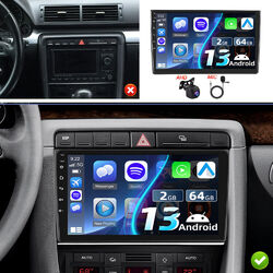 64G Carplay Autoradio Android 13 GPS NAVI Für Audi A4 8E 8H B6 B7 2000-09 Kamera