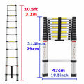 Schwarz/Silber Alu-Teleskopleiter 1,9m-6,2m lang Anlege Klapp-Mehrzweck-Leiter