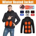 Herren Damen USB Elektrische Beheizbare Heizjacke Mantel Beheizte Warm Hoodie DE