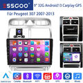 32G Android 13 Autoradio Für Peugeot 307 SW CC 2007-2013 Navi GPS Carplay BT KAM