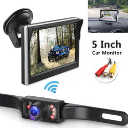 Mit Rückseiten LKW Bus Funk Verkabelt Kamera 5" LCD Monitor Auto Rückfahrkamera