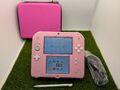 Nintendo 2DS Pink/Weiß Bundle Ladegerät Stylus getestet mit Gamecase 