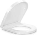 PIPISHELL WC-Sitz Toilettensitz - D-Form - aus Duroplast - weiß - Antibakteriell