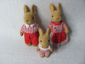 Sylvanian Families - 3 Figuren Hasen Familie - Vintage Sammlerstücke # 18