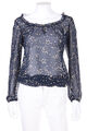 ESPRIT Blouse Print D 34 navy blue beige